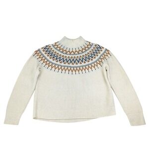 J.Crew Women's XL Fair Isle Knit Mock Neck Wool Sweater Pullover
BM179 Nordic